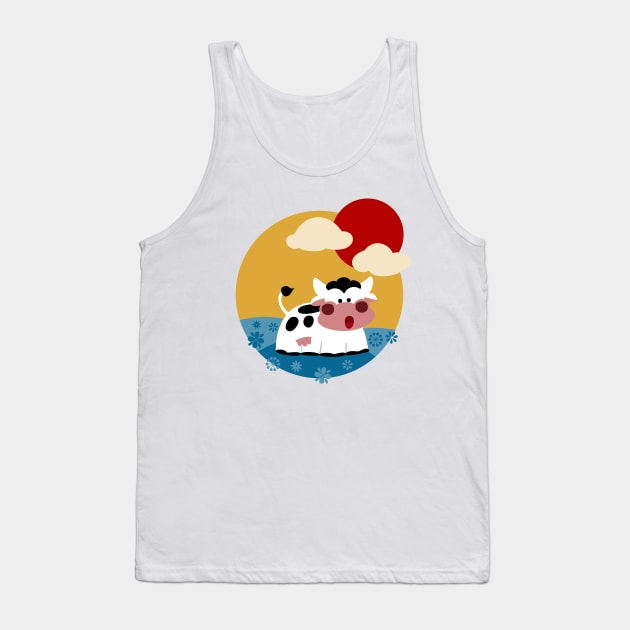 Montain Cow Tank Top by soniapascual